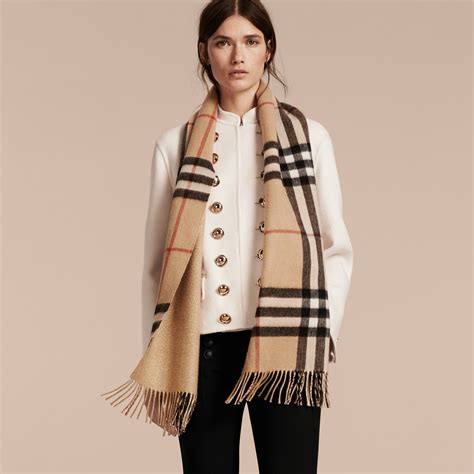 burberry camel cashmere scarf|burberry cashmere check scarf price.